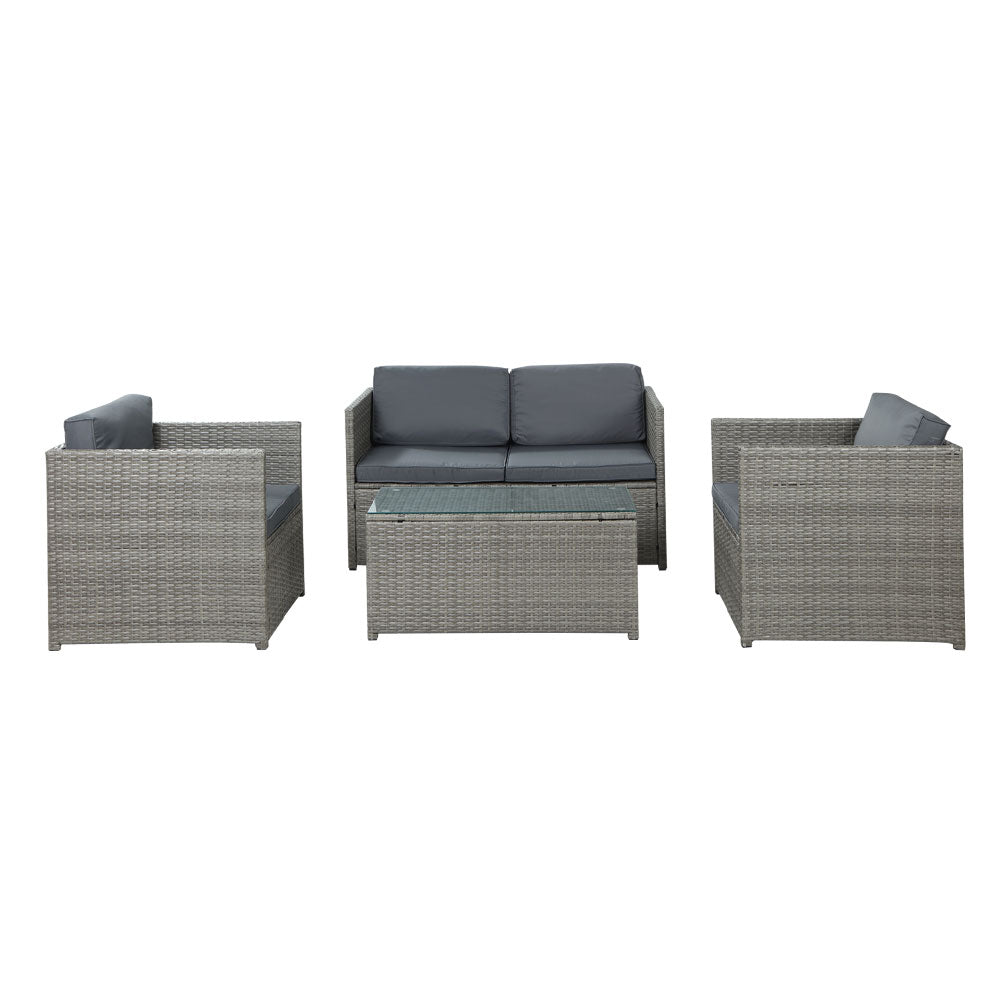 Brighton Deluxe Furniture 4 Seater Sofa Set with Centre Table